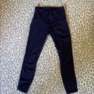 7/8 Navy Lululemon Leggings